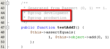 production development group code