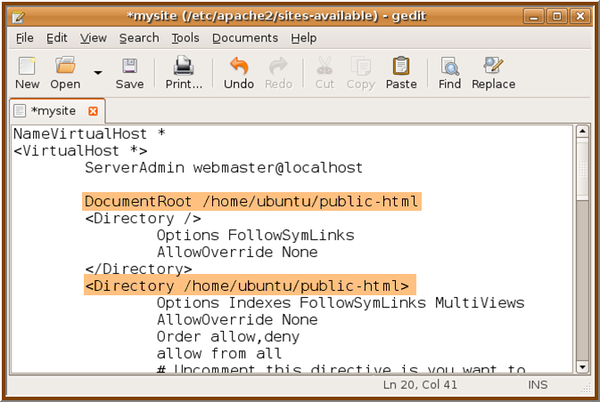 ubuntu change directory root